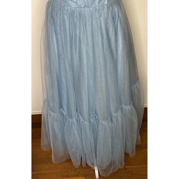 Blue Tulle One Shoulder Cinderella Dress Corset Party Formal Prom Women Size 8 - Picture 4 of 14